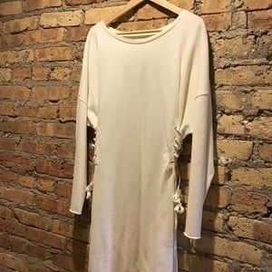 White Rocker Chic Dress